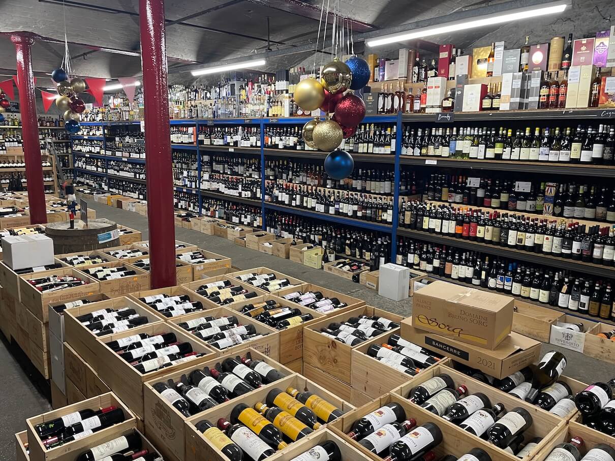 The selection of wine at D Byrne wine merchants, a local landmark