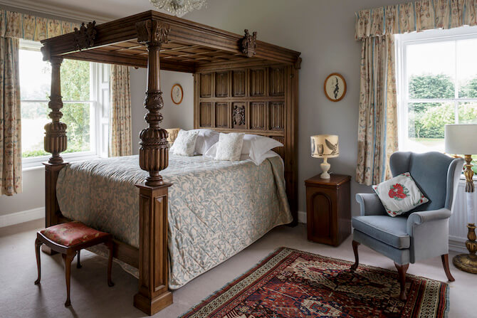 bedrooms at the Rectory Manor Hotel, Lavenham