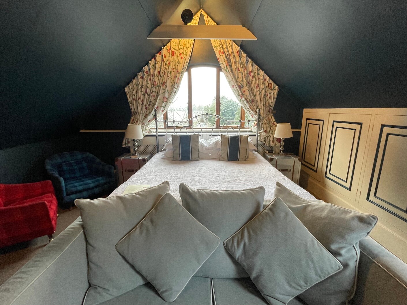 One of the bedrooms in the Rectory Manor's newly-refurbished stables block