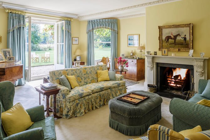 The large lounge at the Rectory Manor Hotel in Suffolk