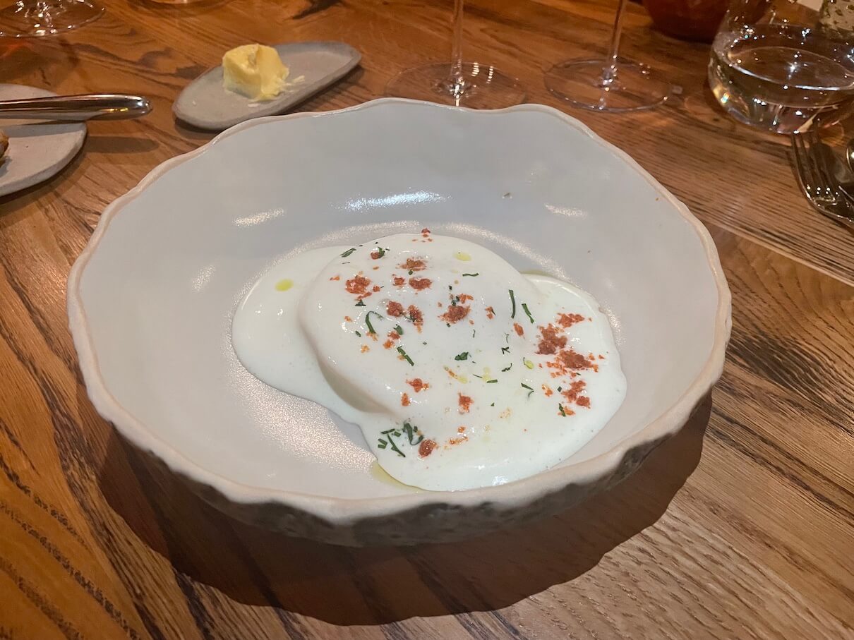 Mushroom ravioli with wild mushrooms and parmesan foam