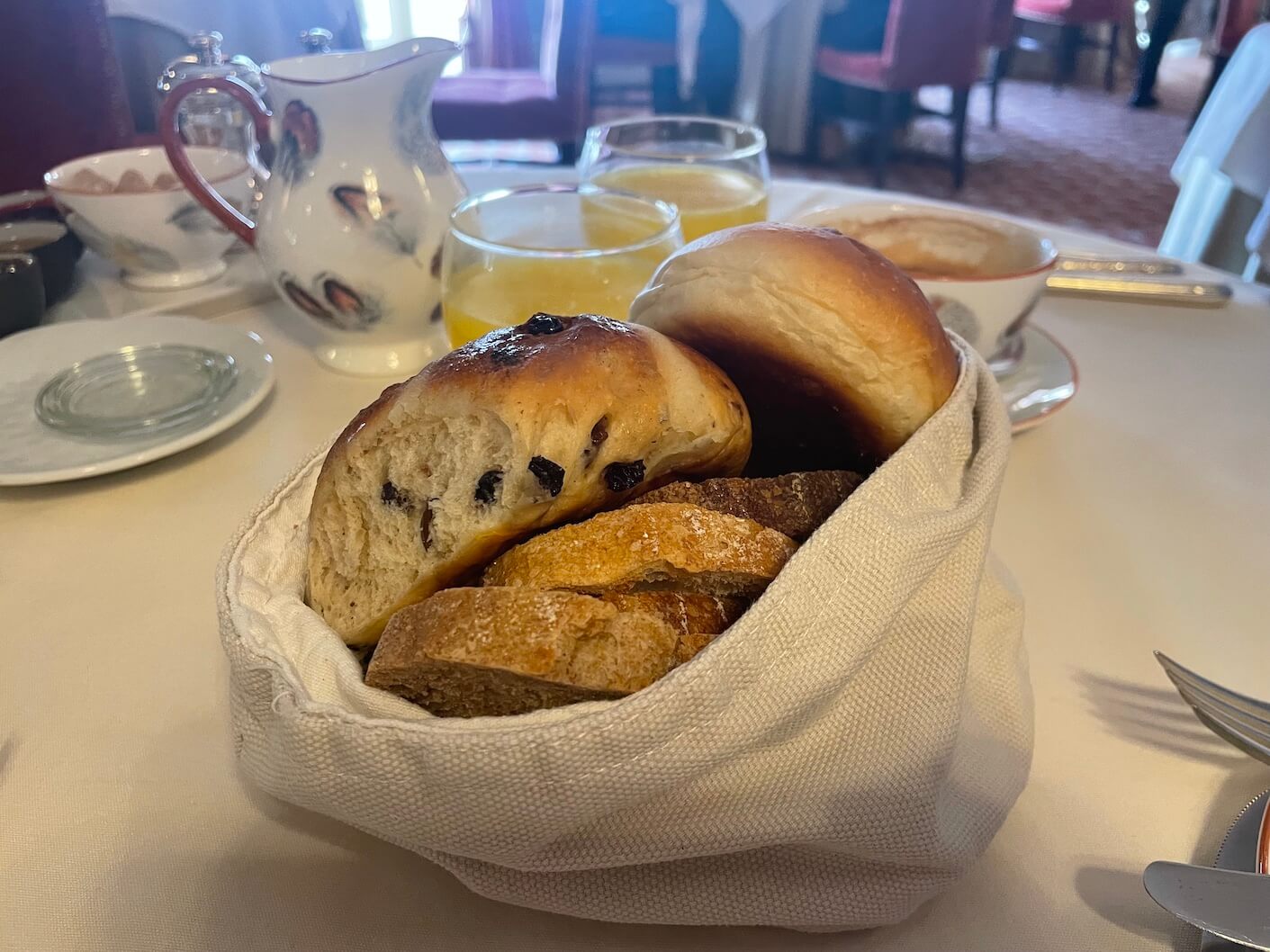 There was freshly-baked bread from Hambleton Hall's own bakery 