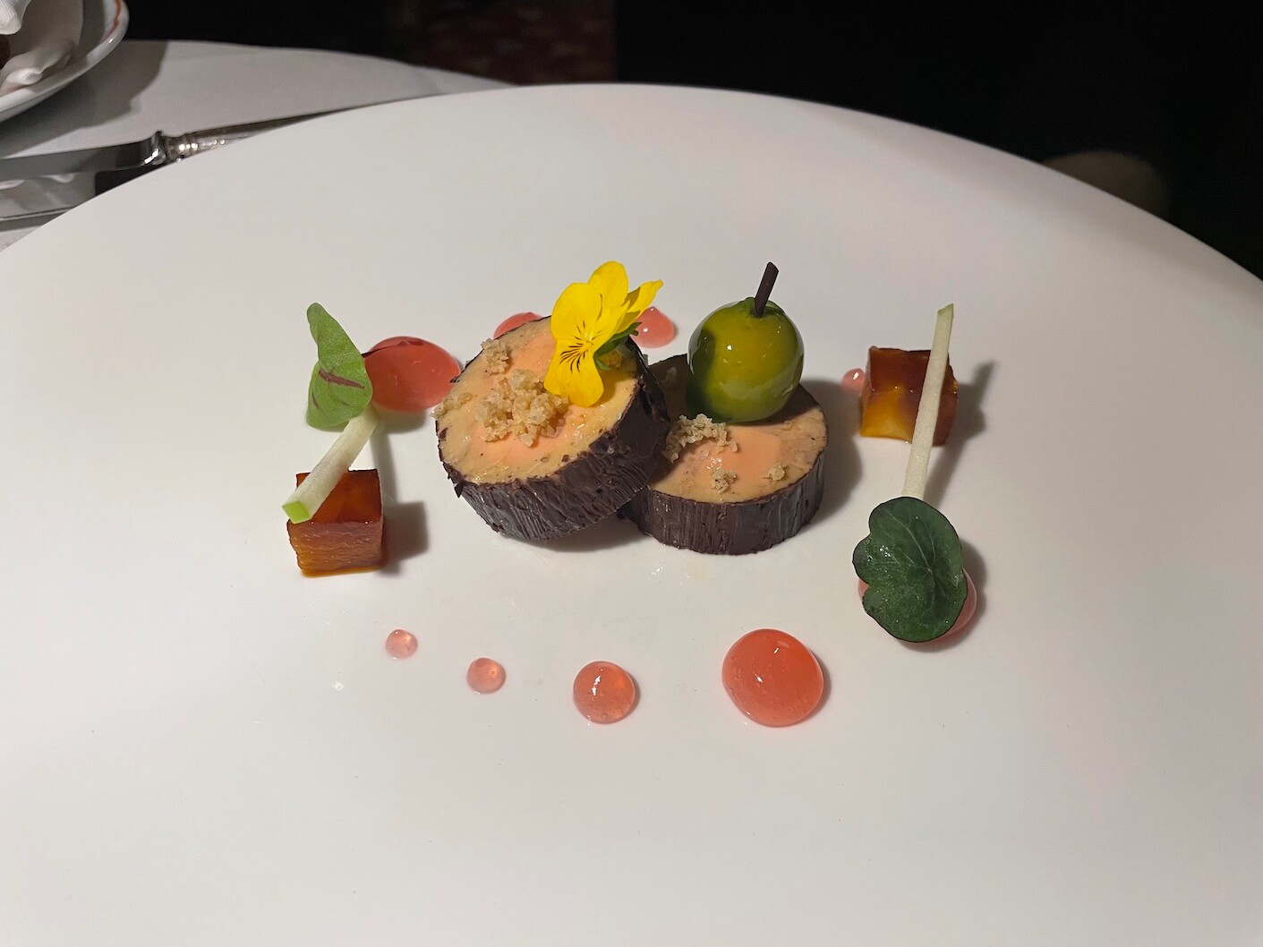 Pate of Fois Gras, Rose Apple Pure and Toasted Sourdough Pate of Fois Gras, Rose Apple Pure and Toasted Sourdough