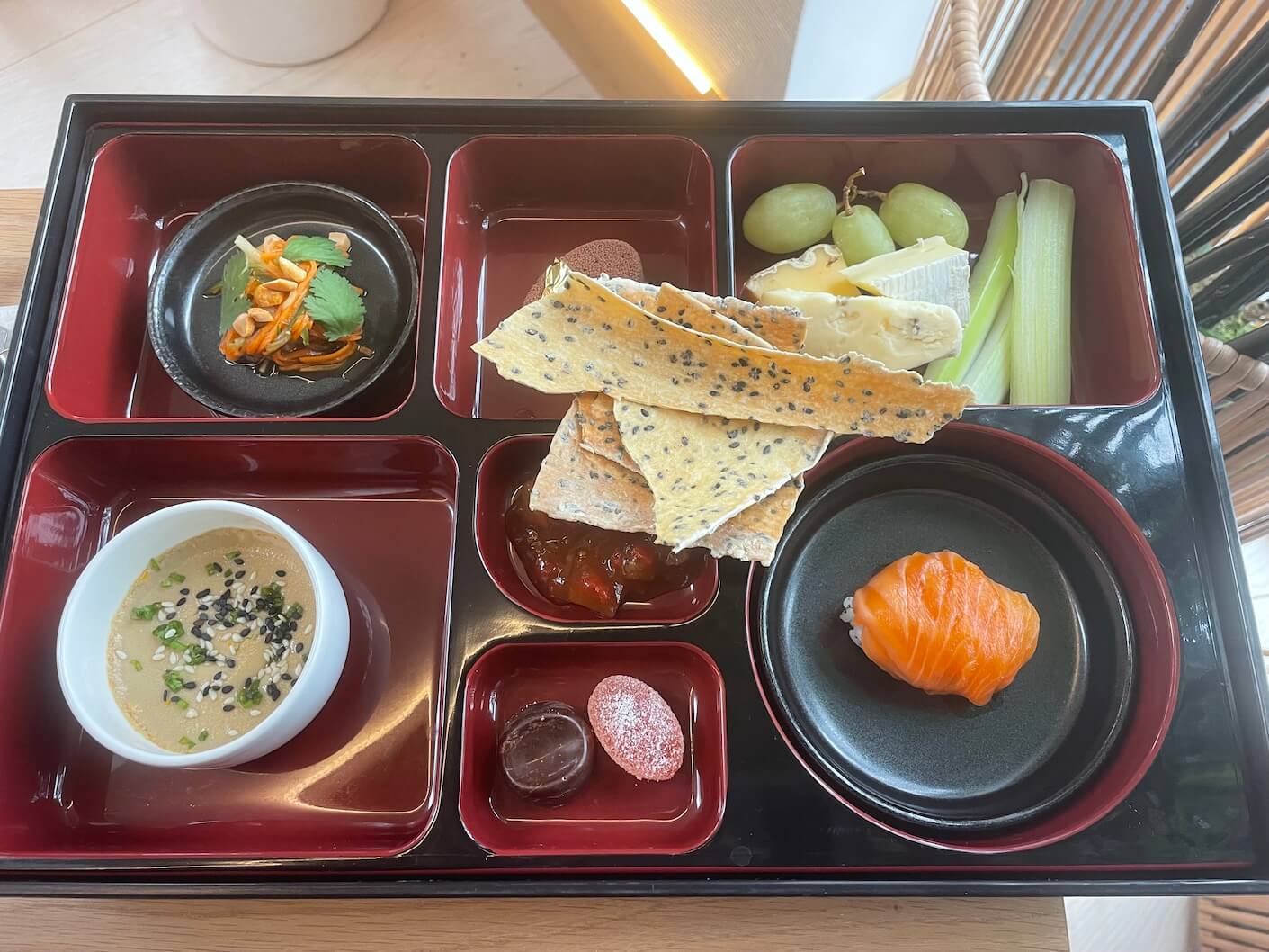 Our bento box lunch as part of our Spa Trail