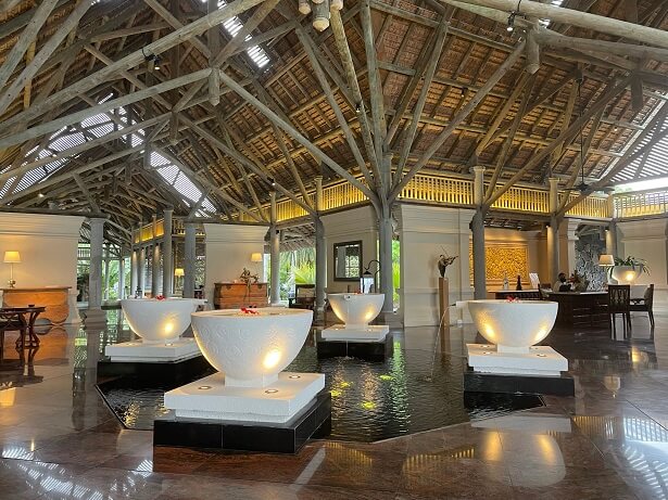 Constance Prince Maurice reception lobby with water feature