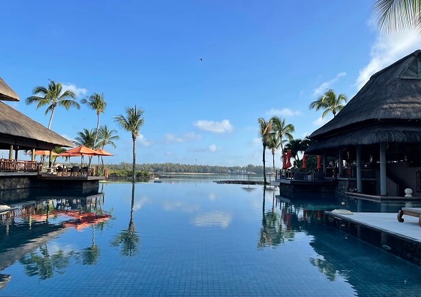 the central outdoor swimming pool at Constance Prince Maurice