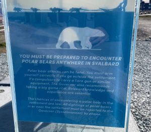 polar bear notice Svalbard