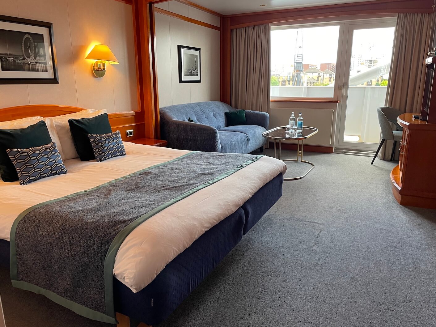 bedroom at Sunborn Yacht hotel London