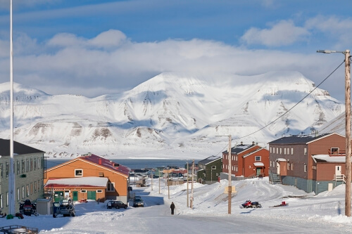 The town of Longyearbyen in Svalbard is the most northerly settlement in the world The town of Longyearbyen in Svalbard is the most northerly settlement in the world