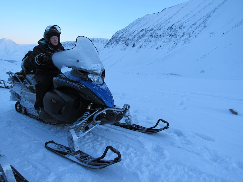 snowmobile safari across Svalbard 