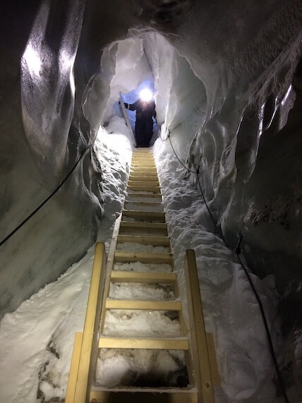 Descending into a 5,000 year-old glacier