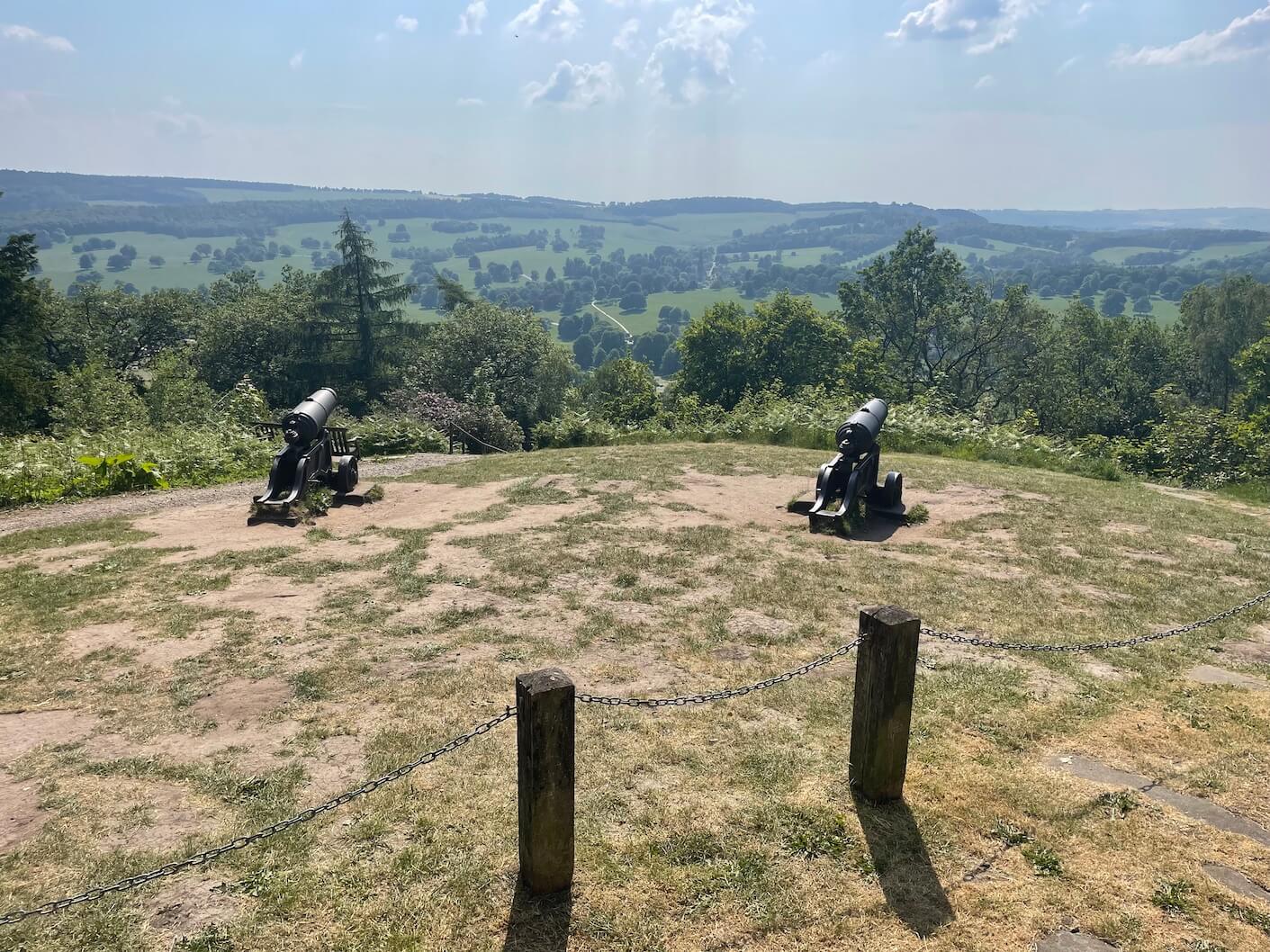 The view from the Hunting Tower across the Chatsworth Estate