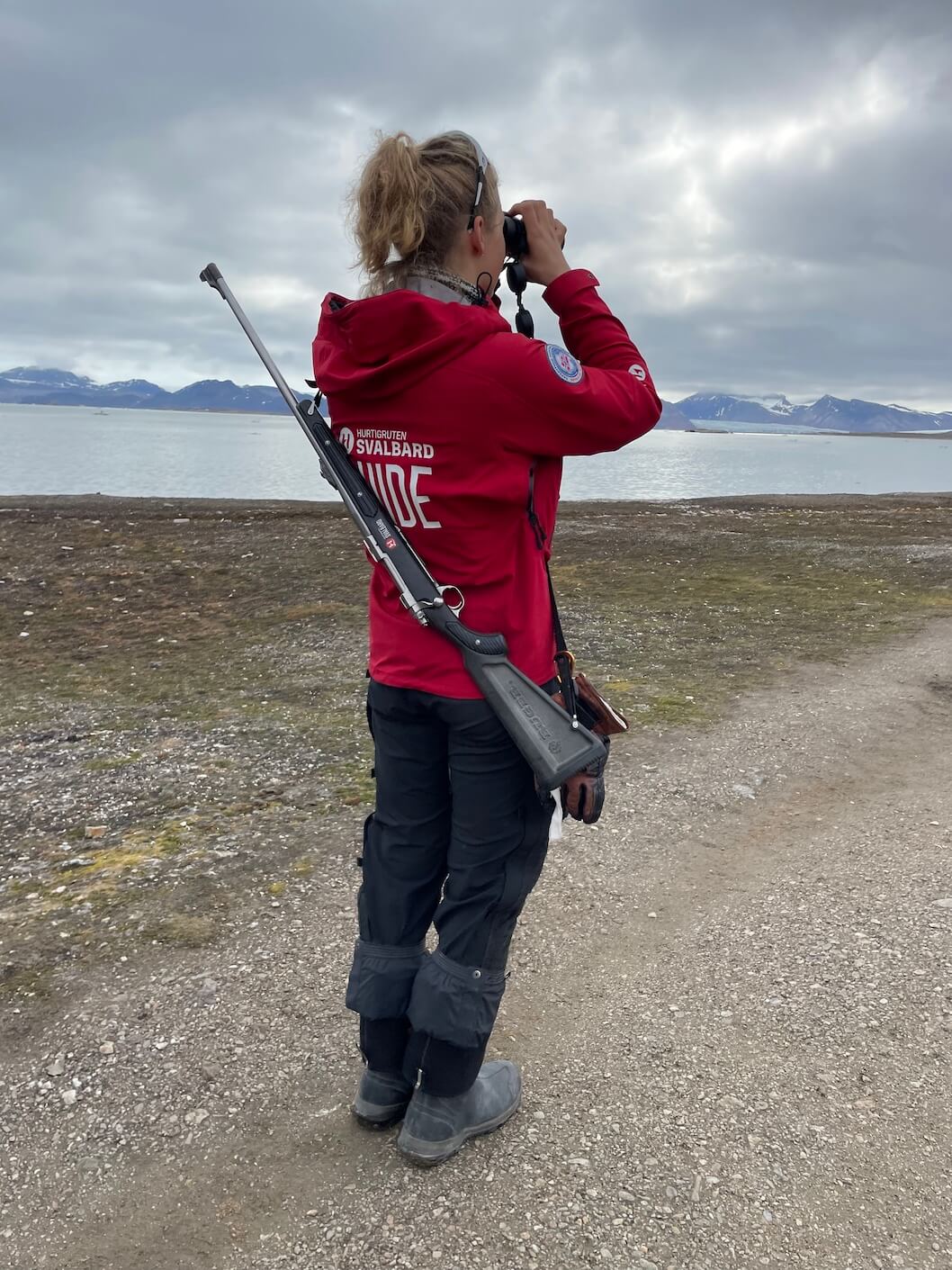 armed guard kept an eye out for polar bears