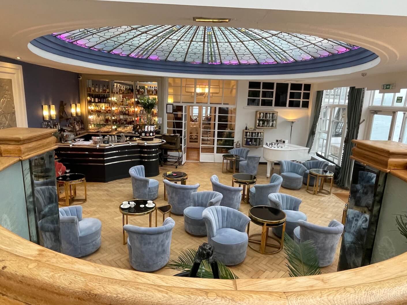 Palm Court Lounge at Burgh Island hotel