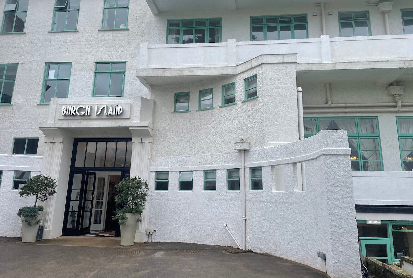 Burgh Island hotel entrance