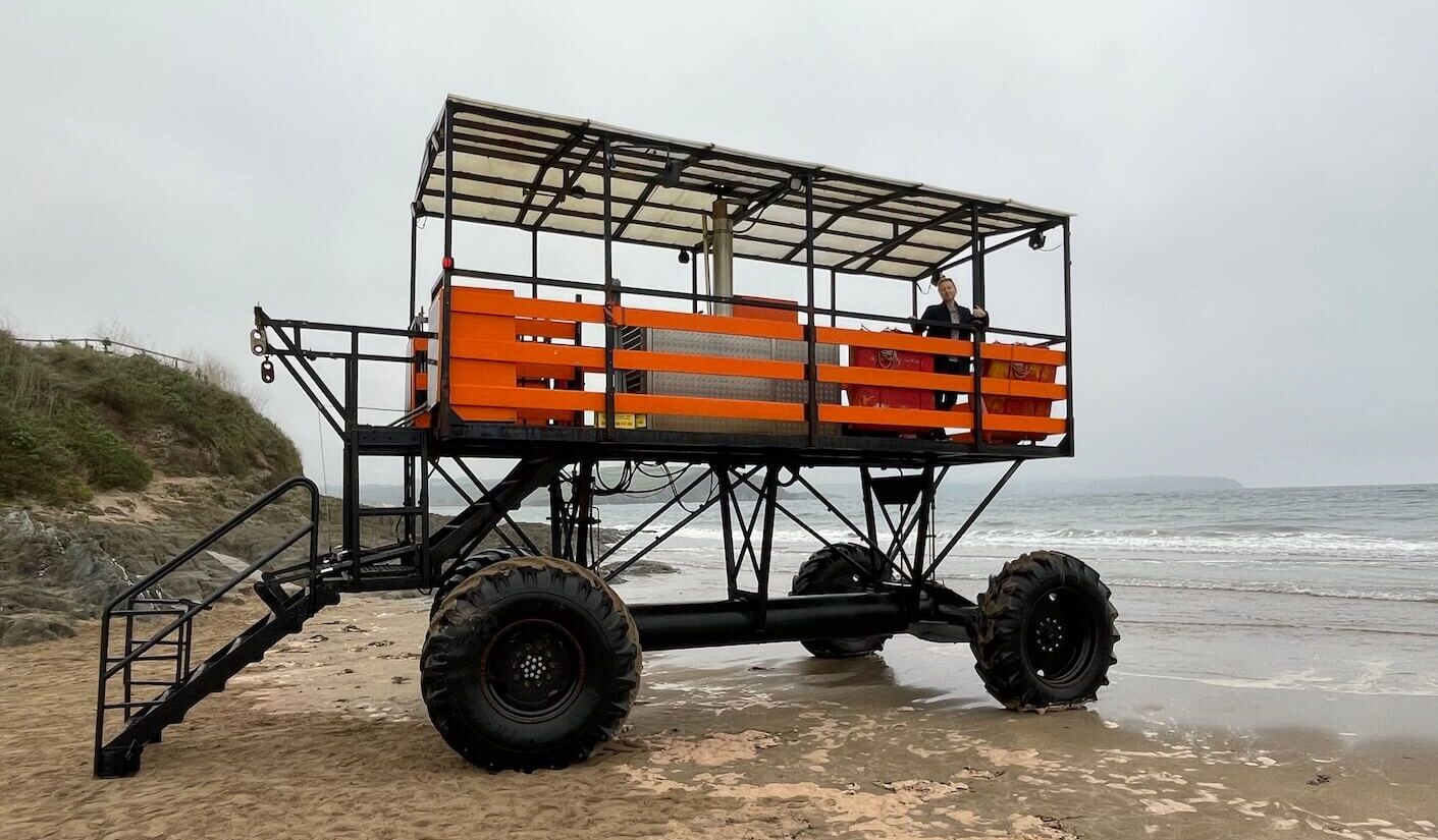 Burgh Island's iconic sea tractor Burgh Island sea tractor