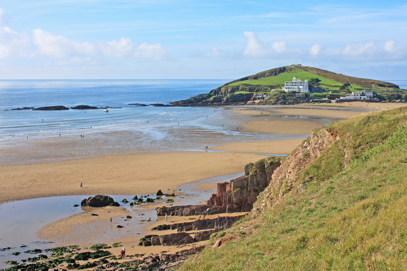 Burgh Island hotel is located on the private Burgh Island