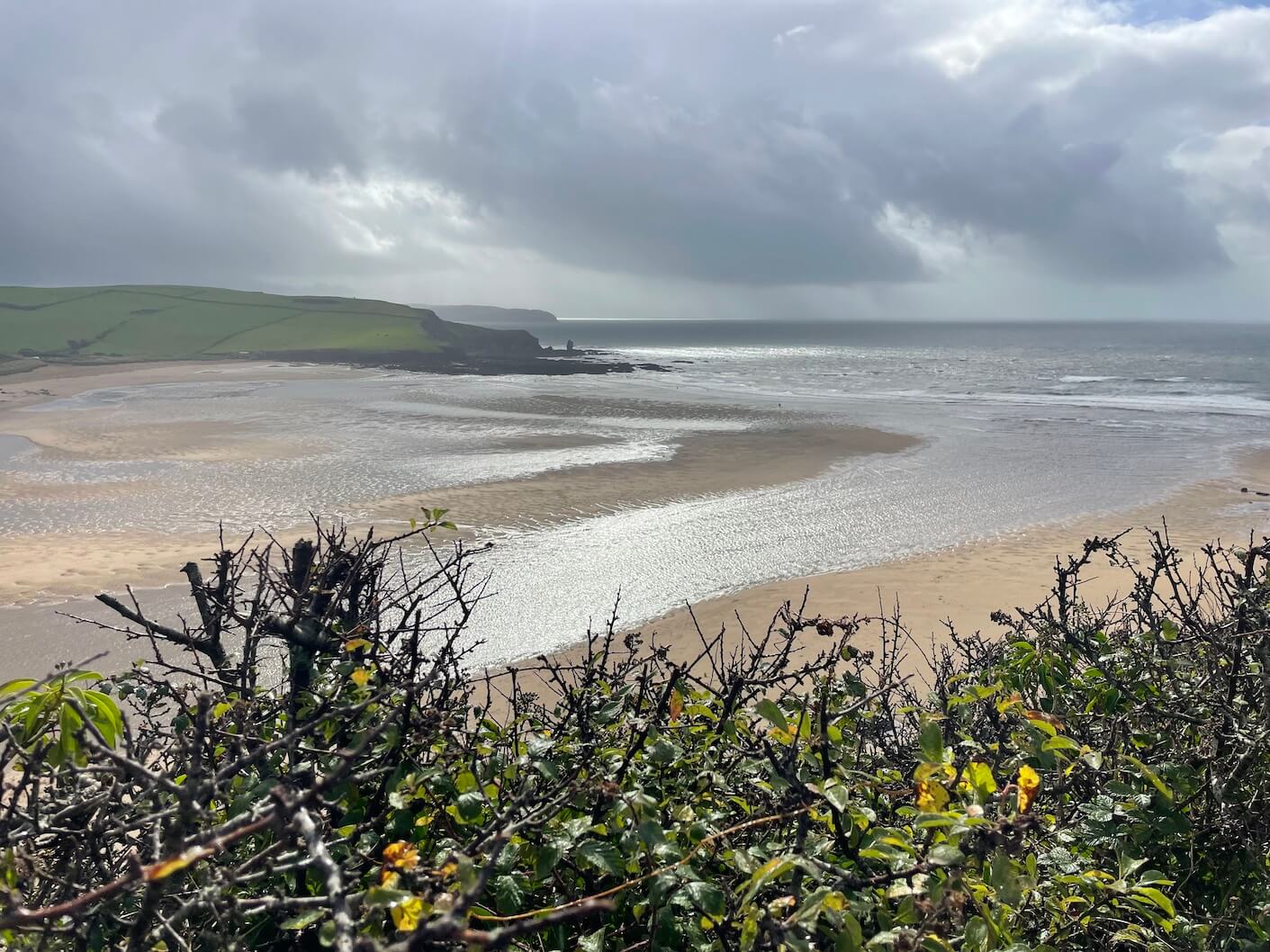 The view from the terrace at Agatha's Beach House, Burgh Island