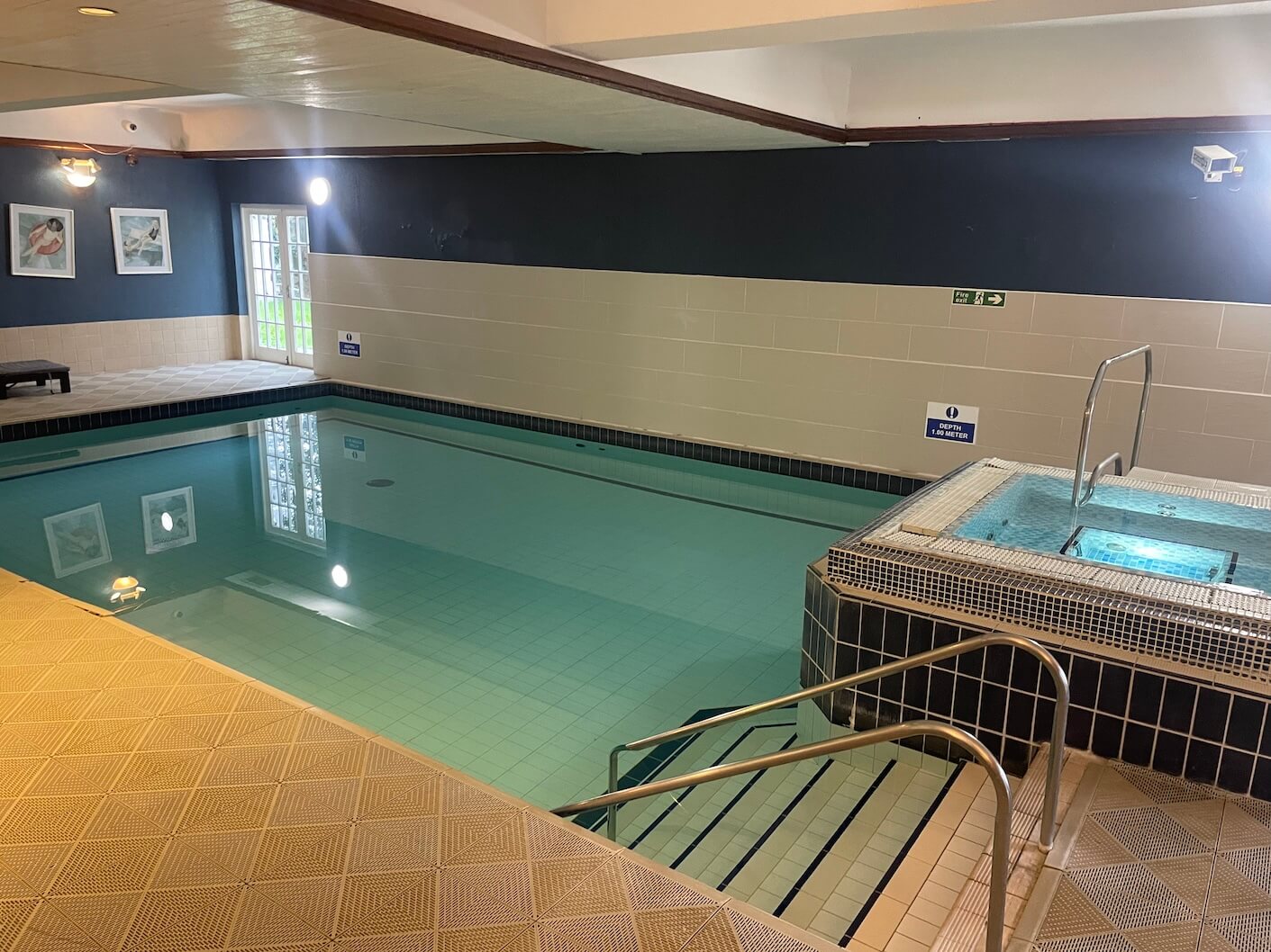 indoor swimming pool and hot tub at Burnham Beeches hotel