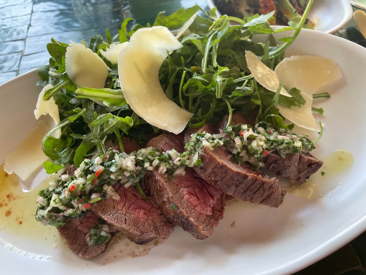 My delicious steak and rocket salad
