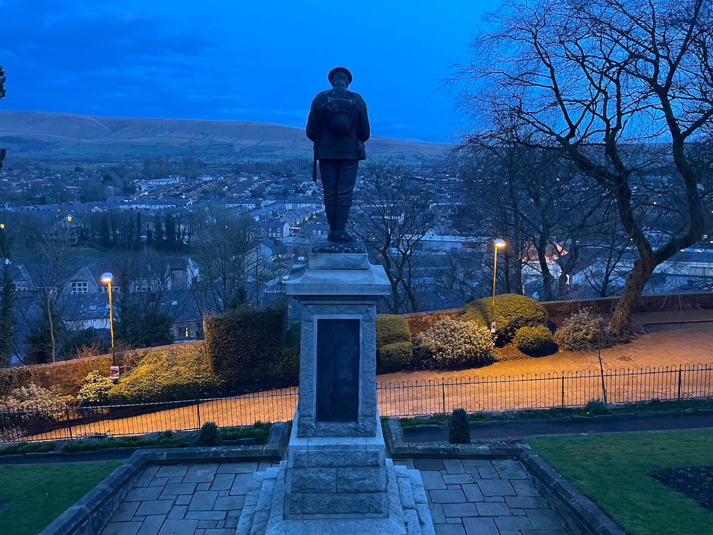 The view of Clitheroe from Clitheroe castle