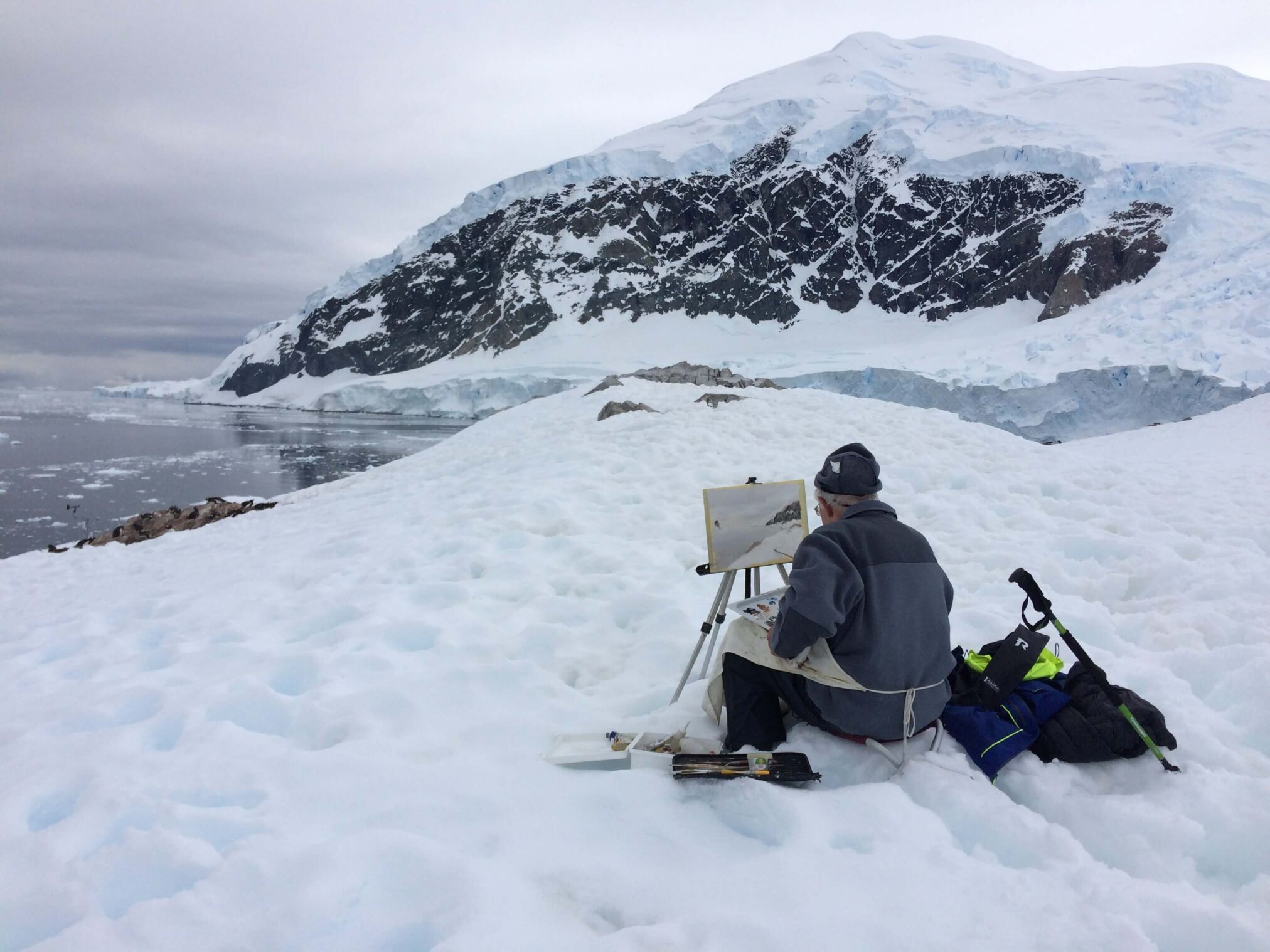 Some passengers couldn't wait to capture the Antarctic's snowy wilderness