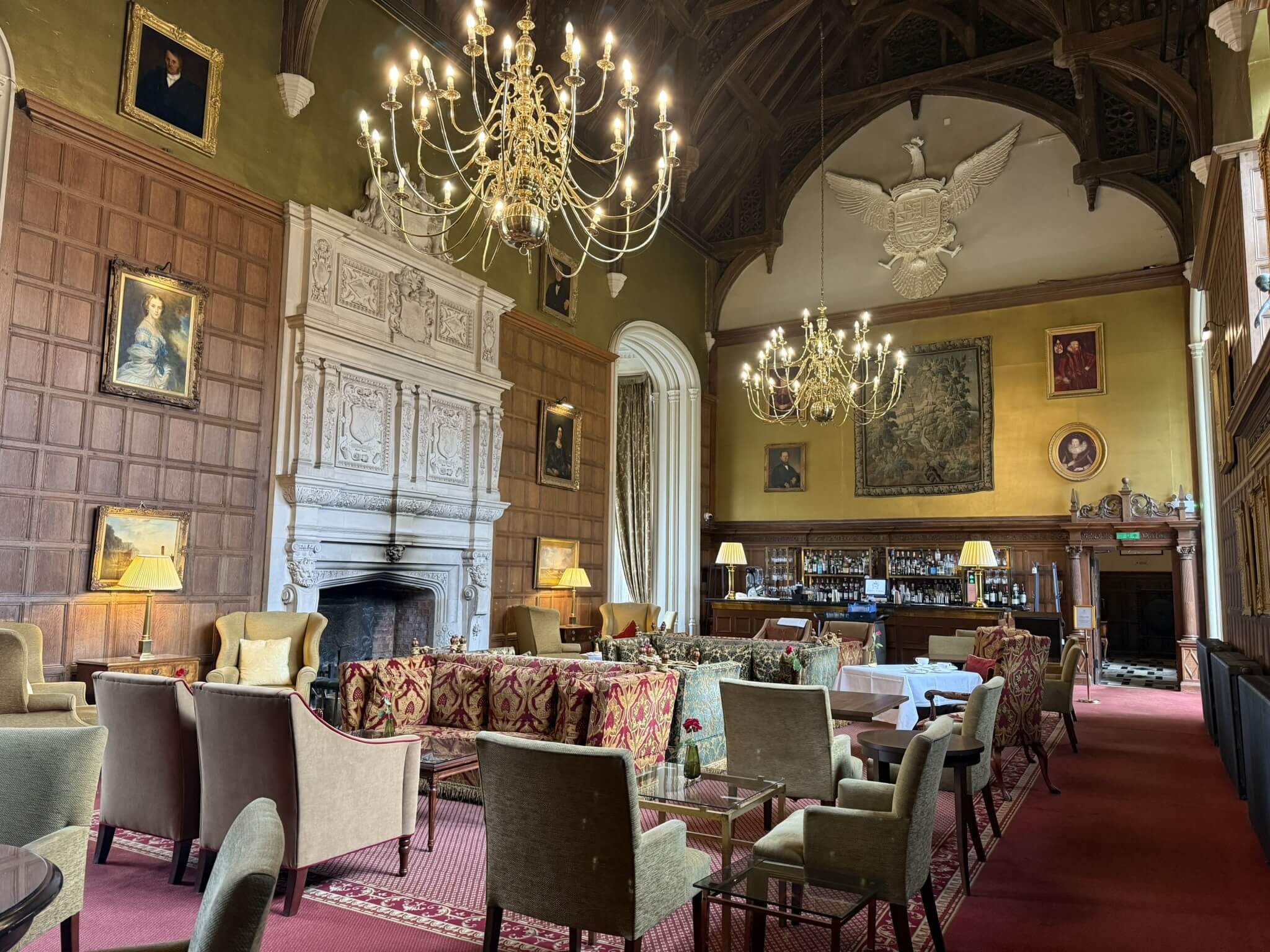 Great Hall at Rushton Hall hotel
