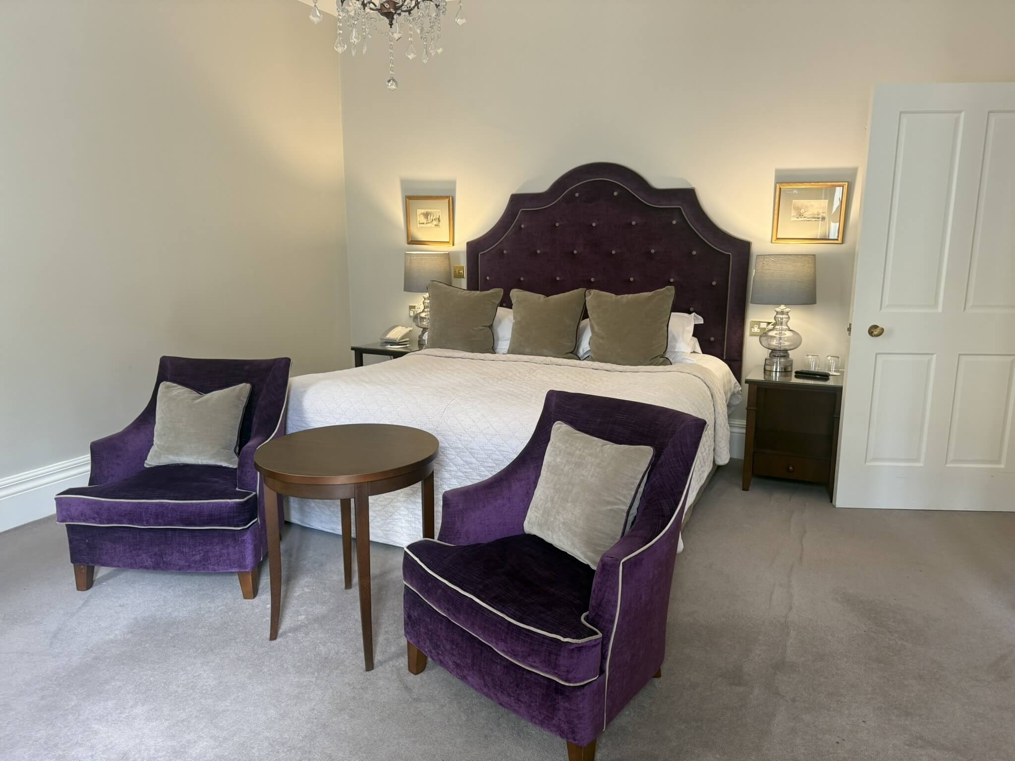 Classic bedroom at Rushton Hall