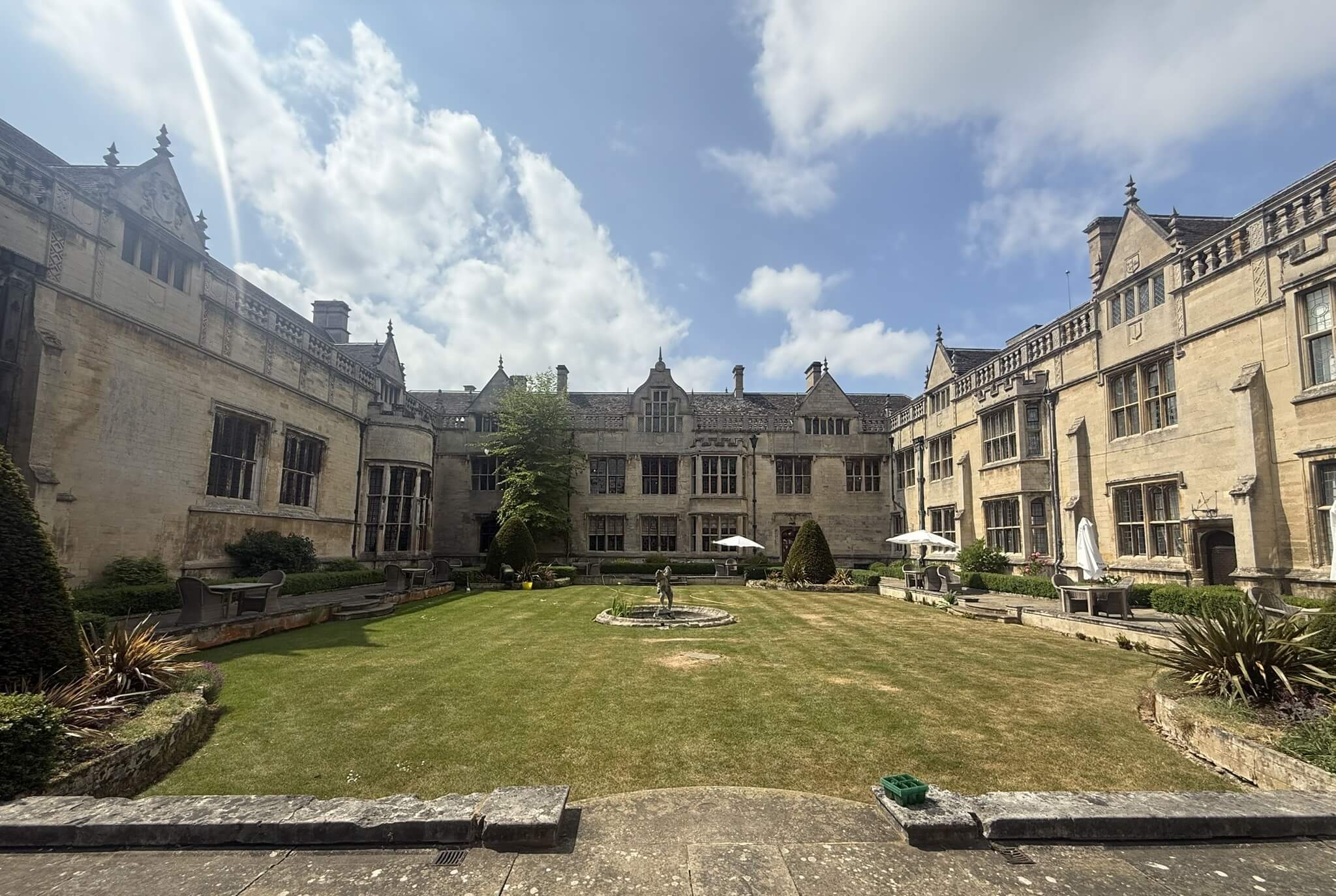 courtyard at Rushton Hall